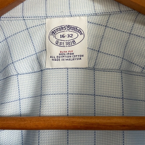 Brooks Brothers All Egyptian Cotton Blue Dress Shirt - Picture 3 of 3